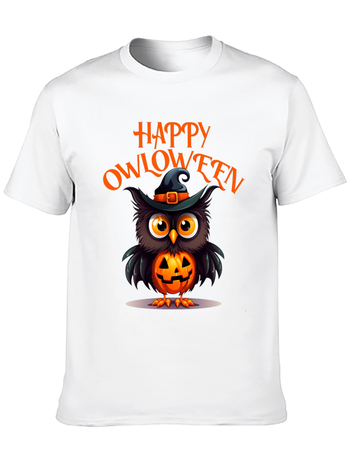 Happy Owloween Black T-Shirt