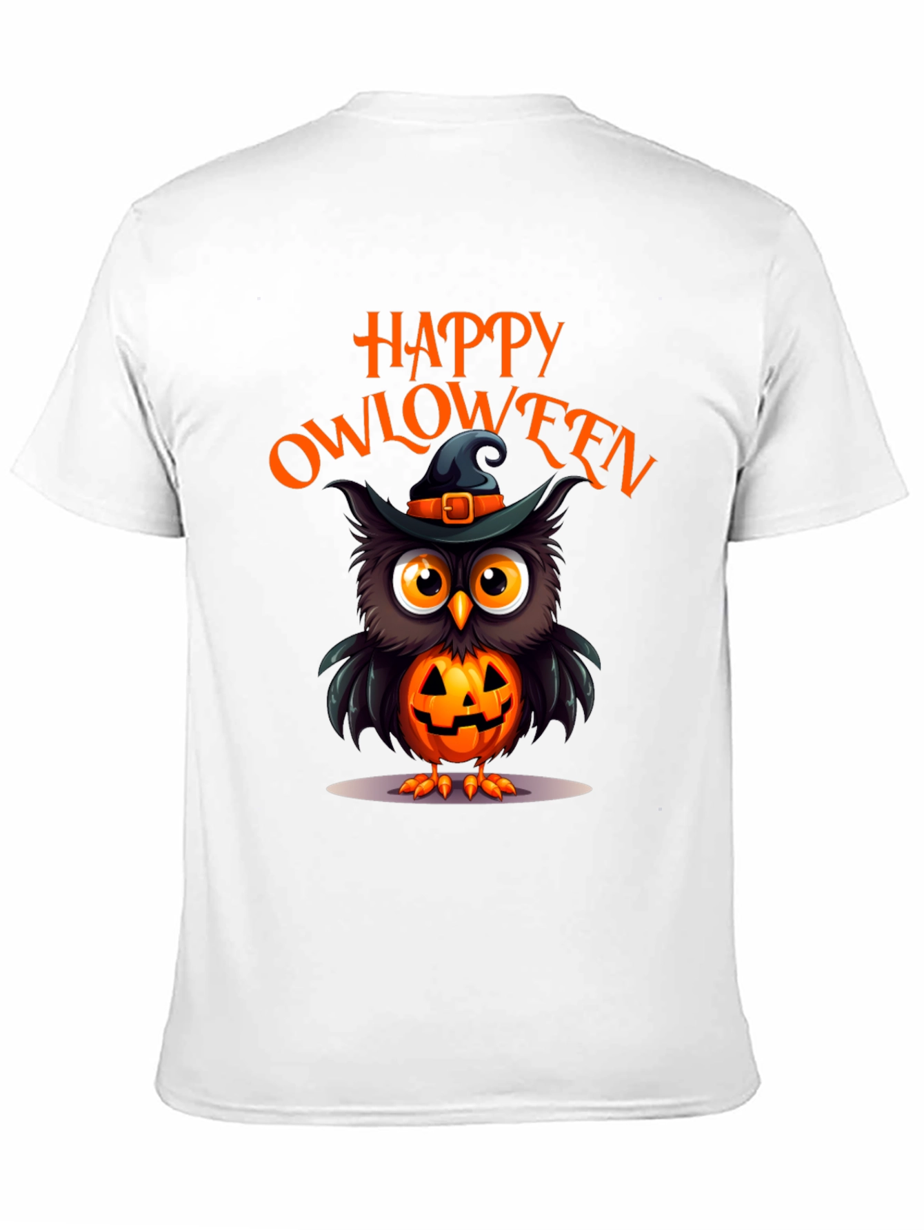 Happy Owloween Black T-Shirt