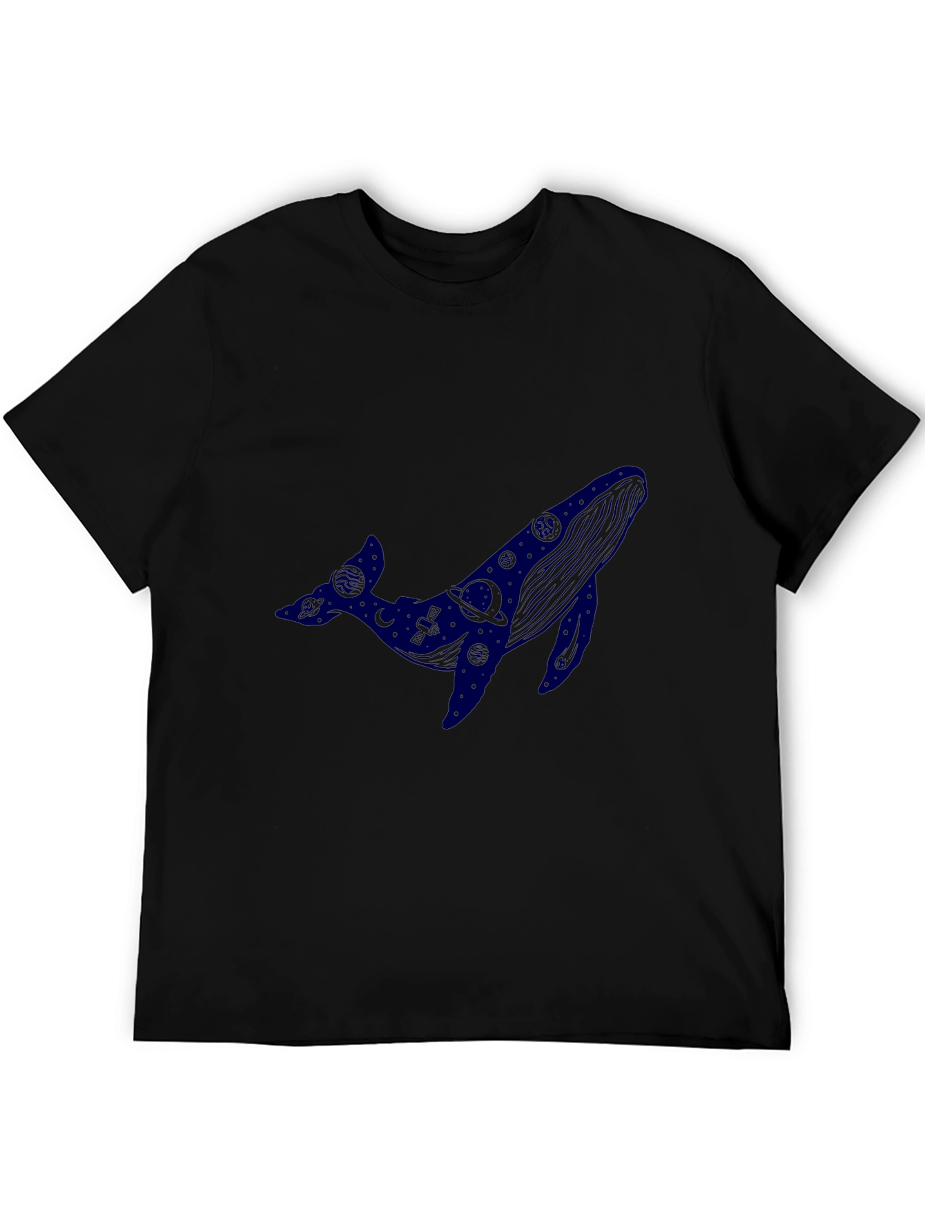 Cosmic Whale Black T-Shirt