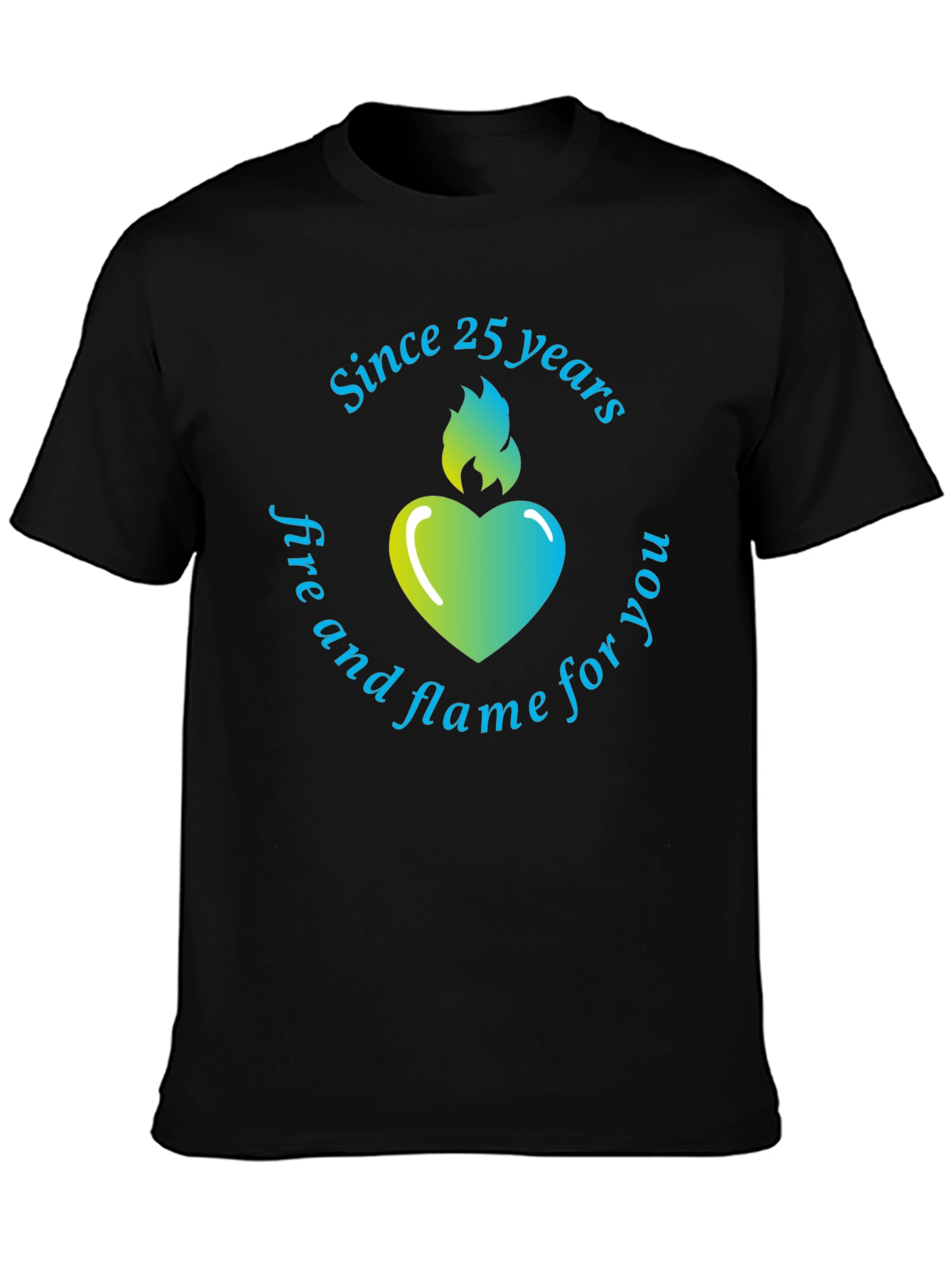 25 Years Heart Flame T-Shirt