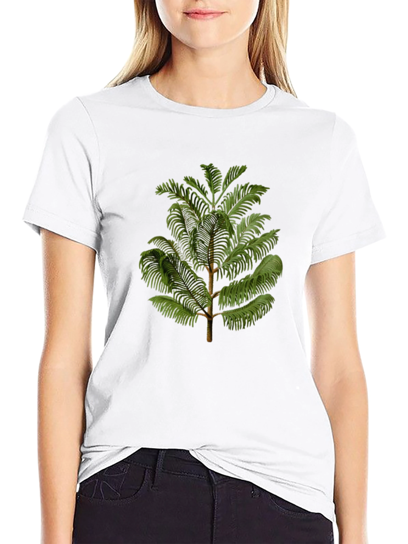 Botanical Tree Graphic Black T-Shirt
