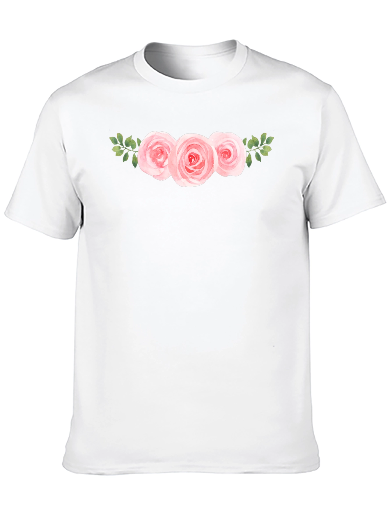 Floral Roses Graphic Black T-Shirt