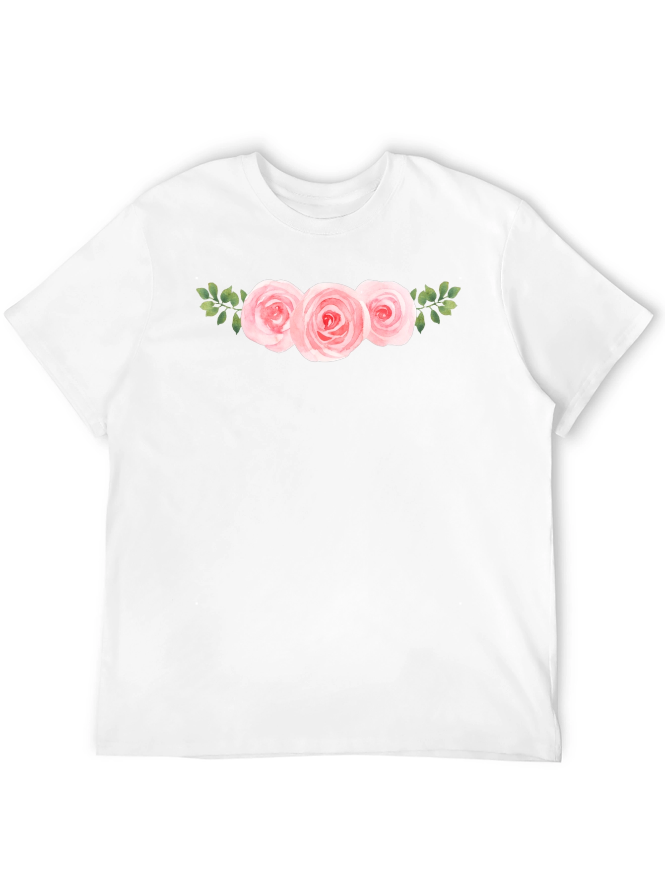Floral Roses Graphic Black T-Shirt