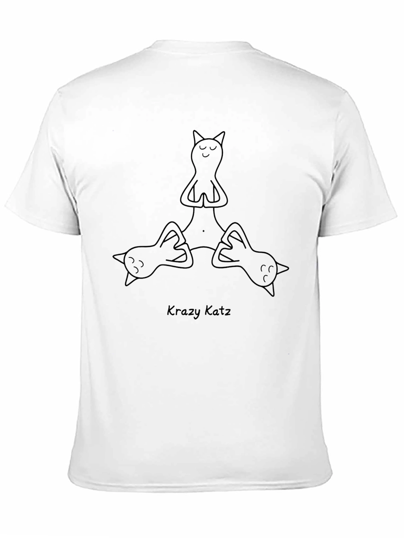 Krazy Katz Graphic T-Shirt - Yoga Cats Design