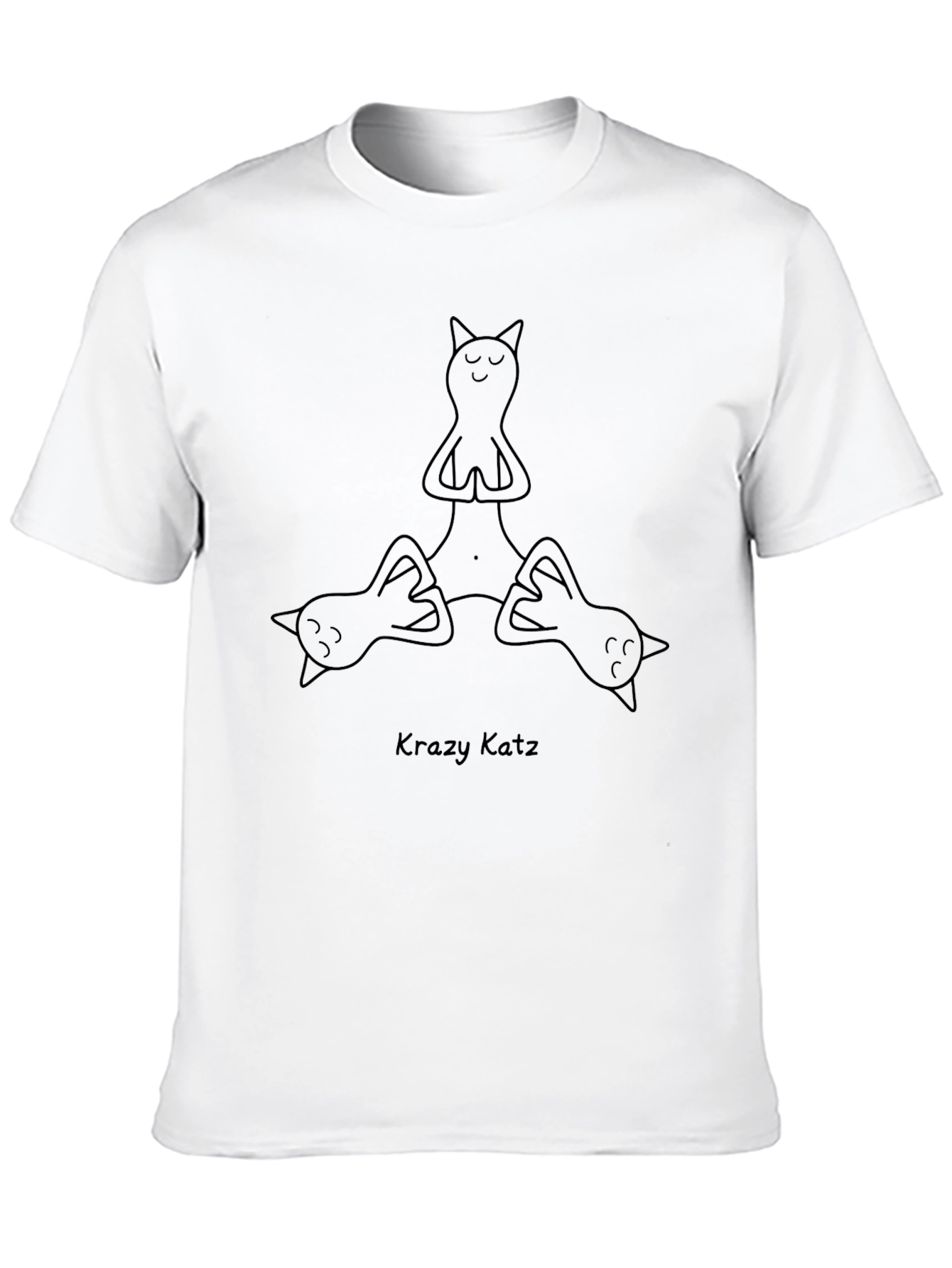 Krazy Katz Graphic T-Shirt - Yoga Cats Design