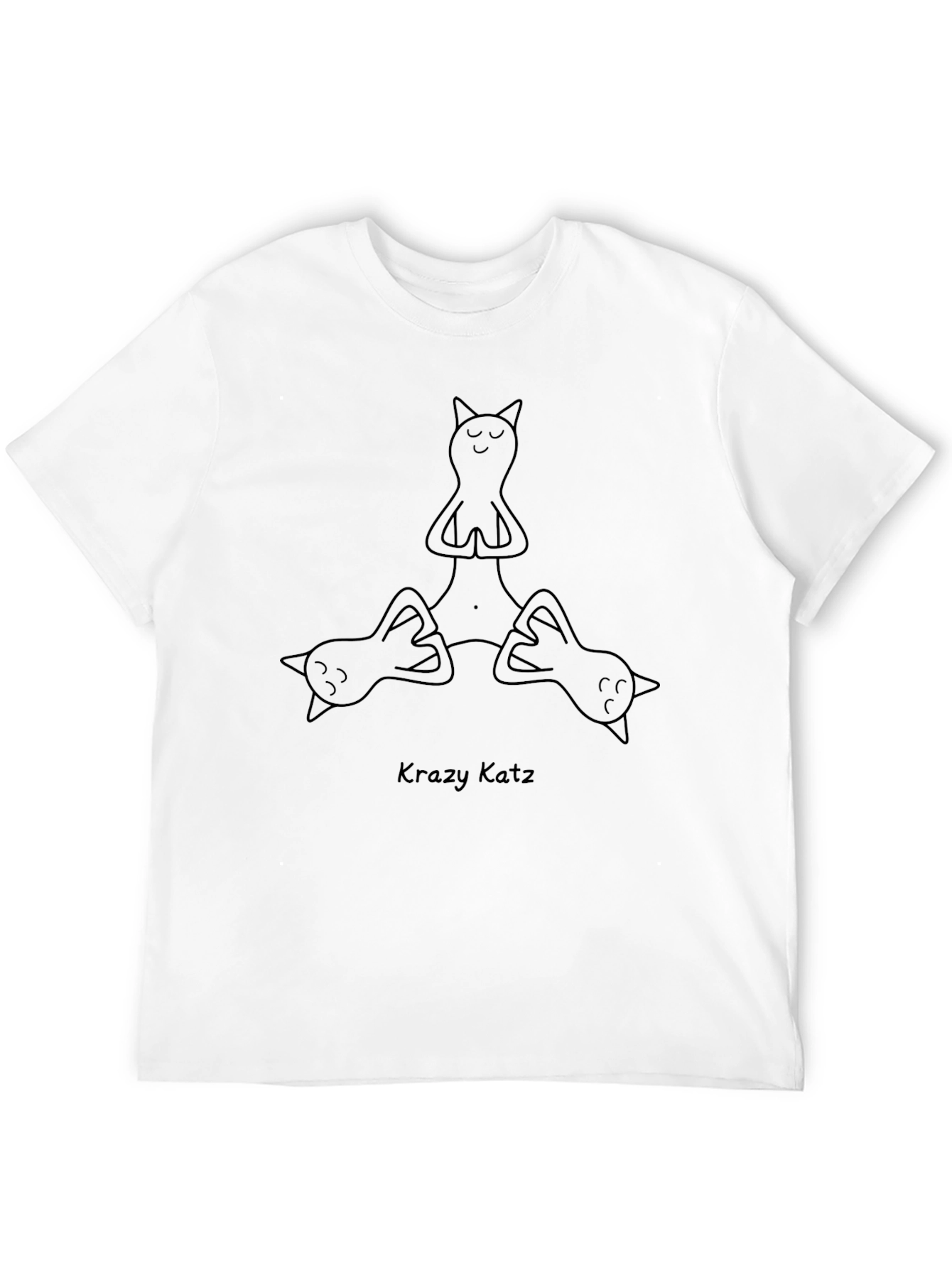 Krazy Katz Graphic T-Shirt - Yoga Cats Design