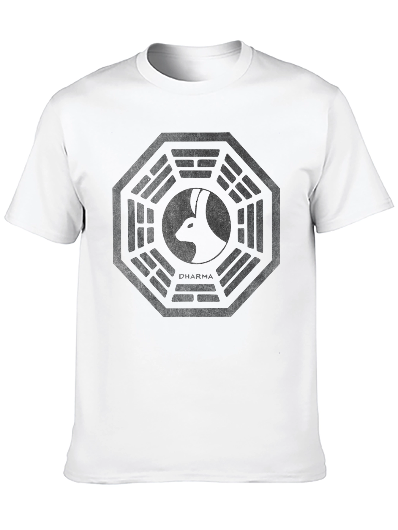 Dharma Initiative Rabbit Logo Black T-Shirt