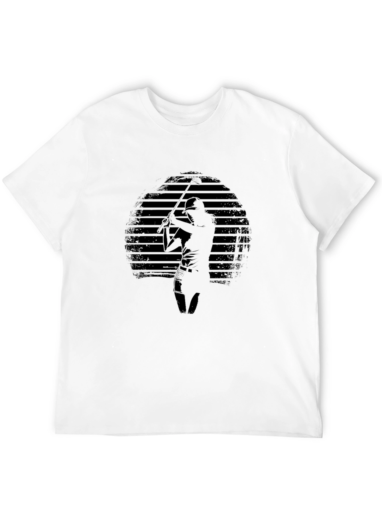 Mens Black Golf Silhouette Graphic Tee