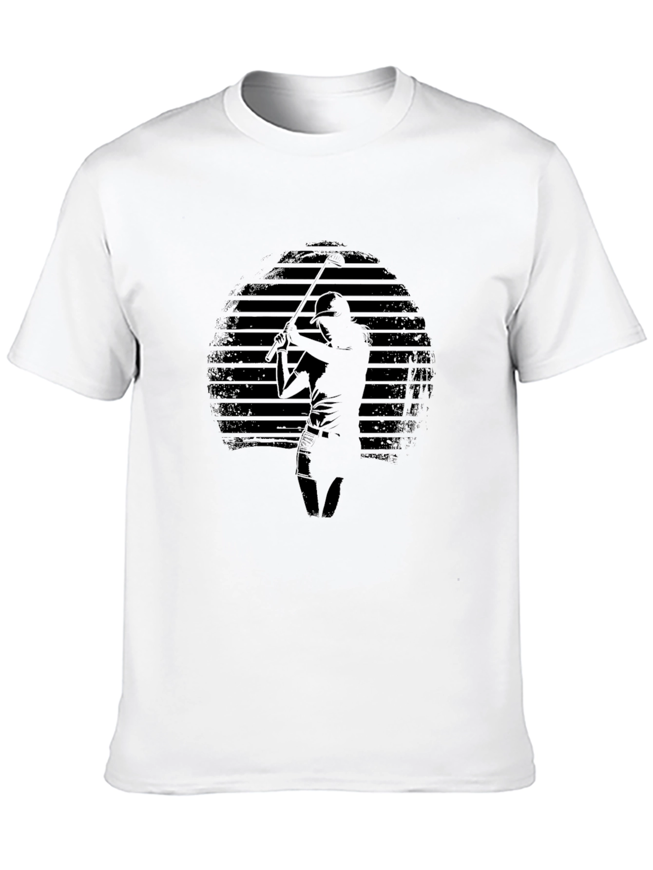 Mens Black Golf Silhouette Graphic Tee