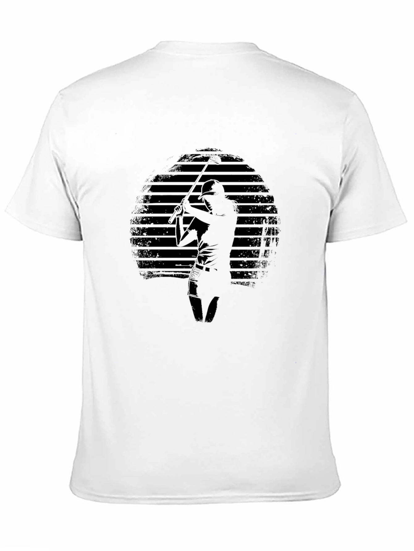 Mens Black Golf Silhouette Graphic Tee