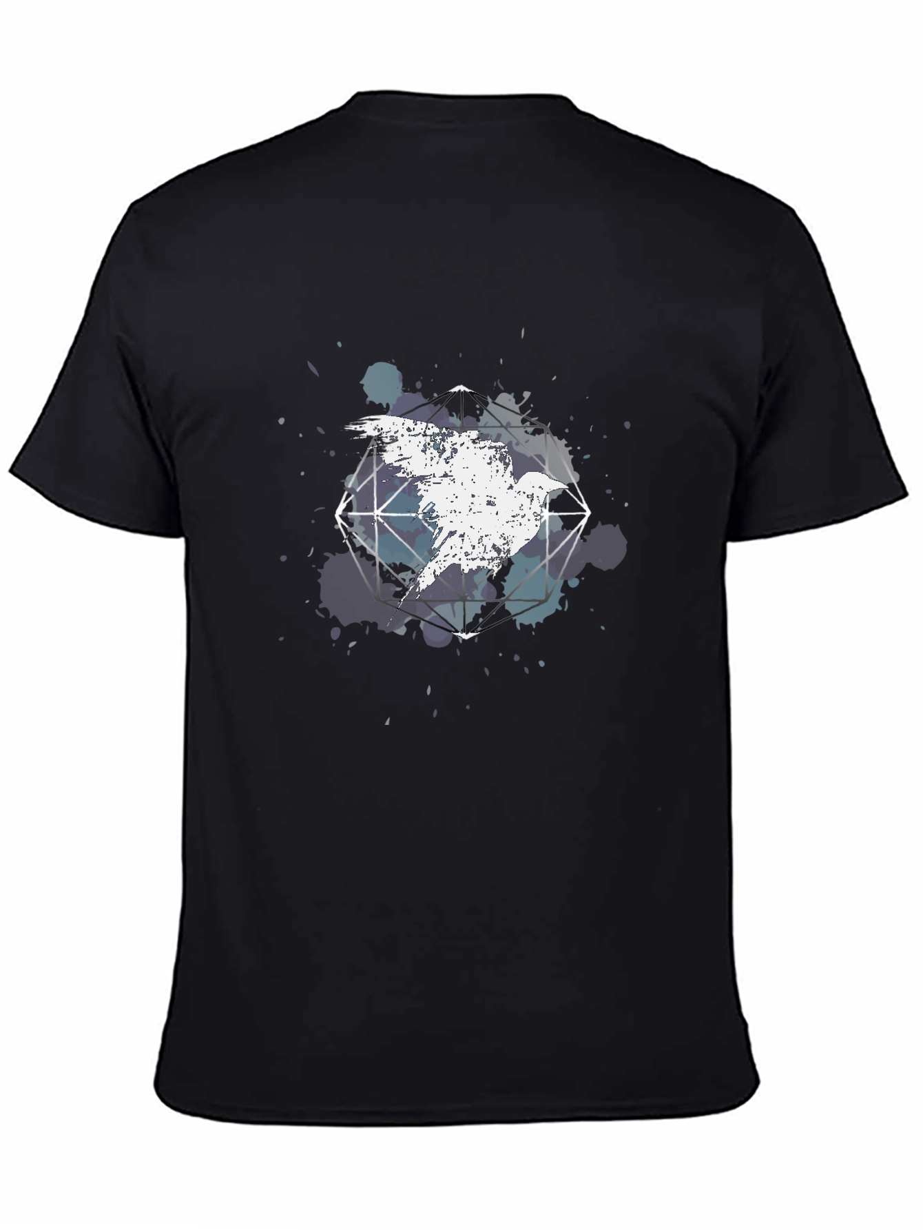 Geometric Bird Graphic Tee - Cool Abstract Design