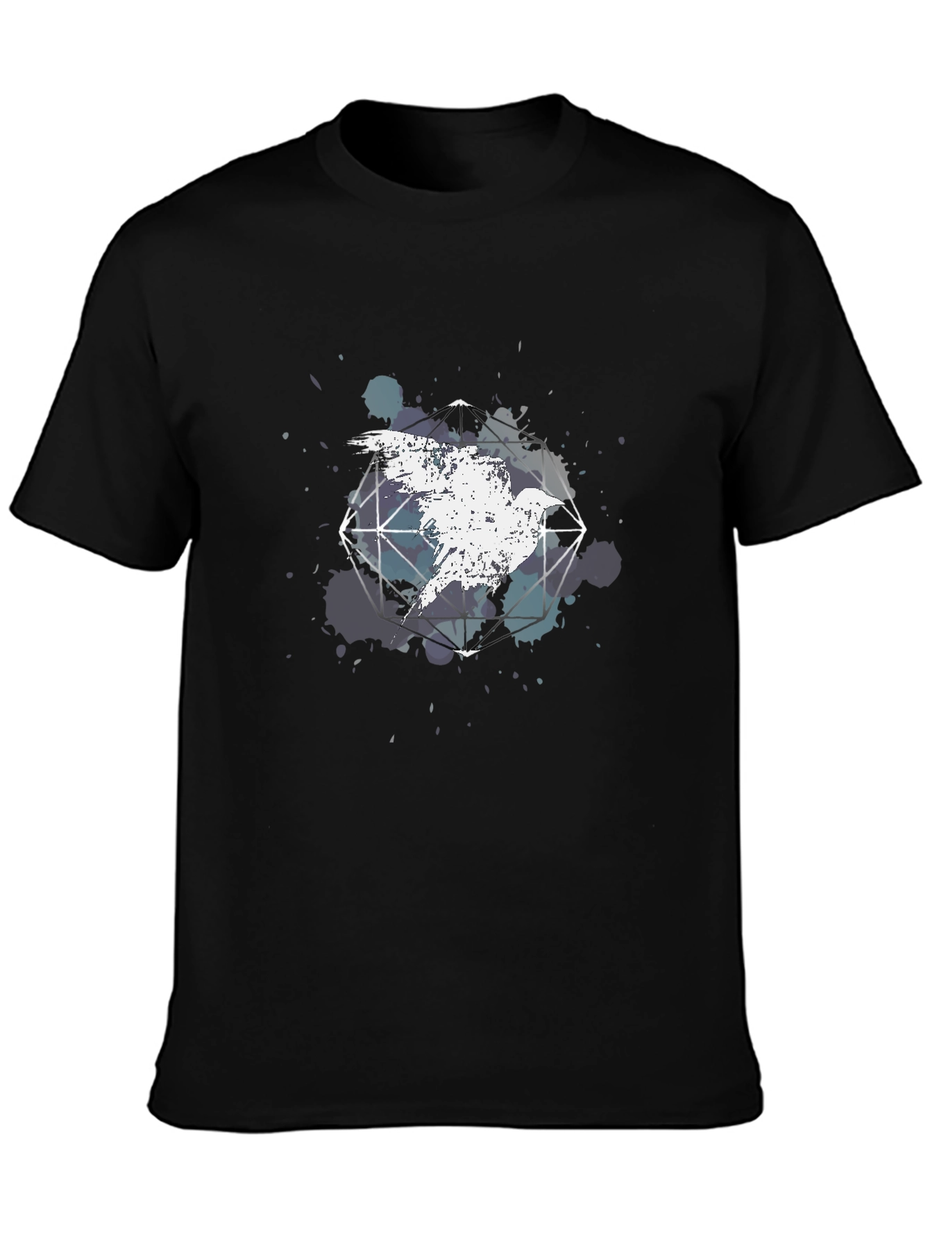 Geometric Bird Graphic Tee - Cool Abstract Design