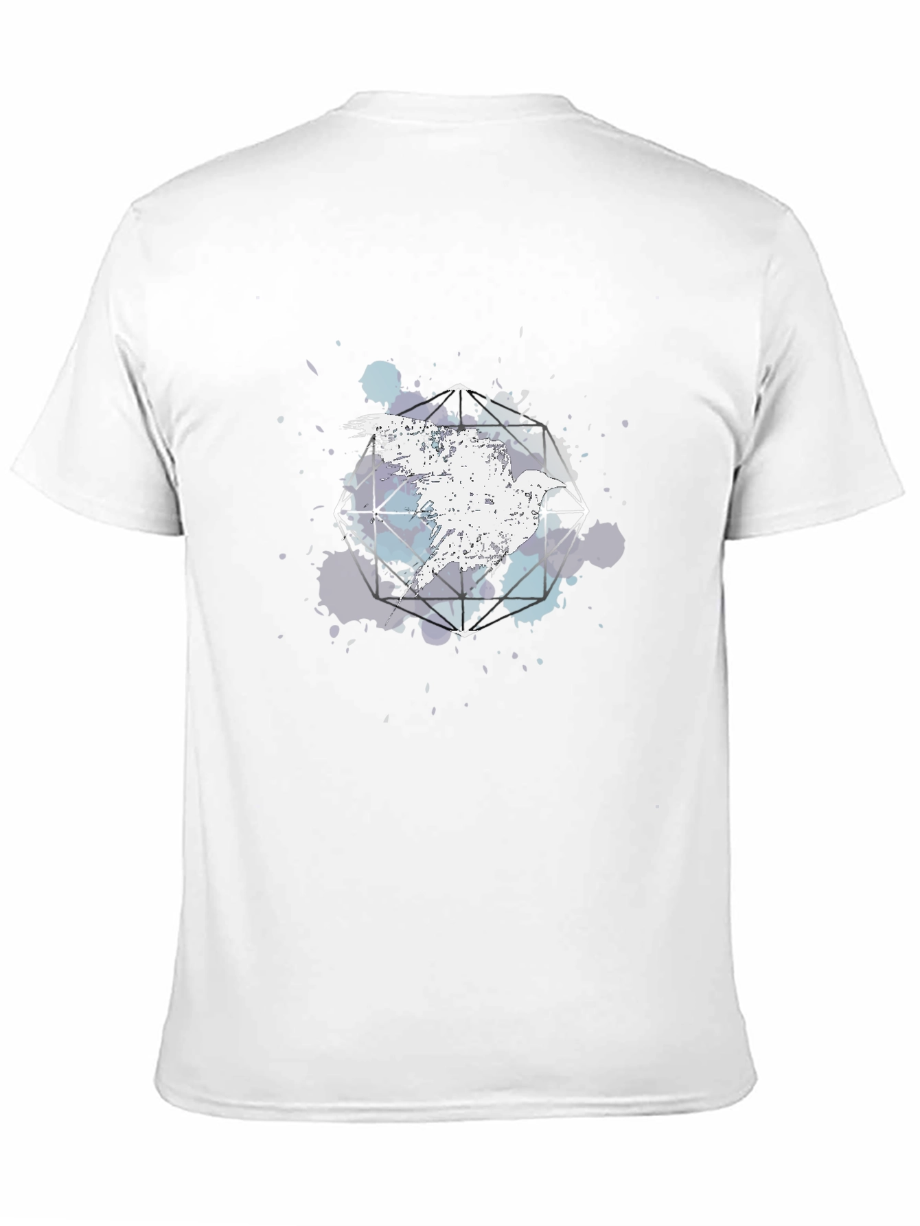Geometric Bird Graphic Tee - Cool Abstract Design