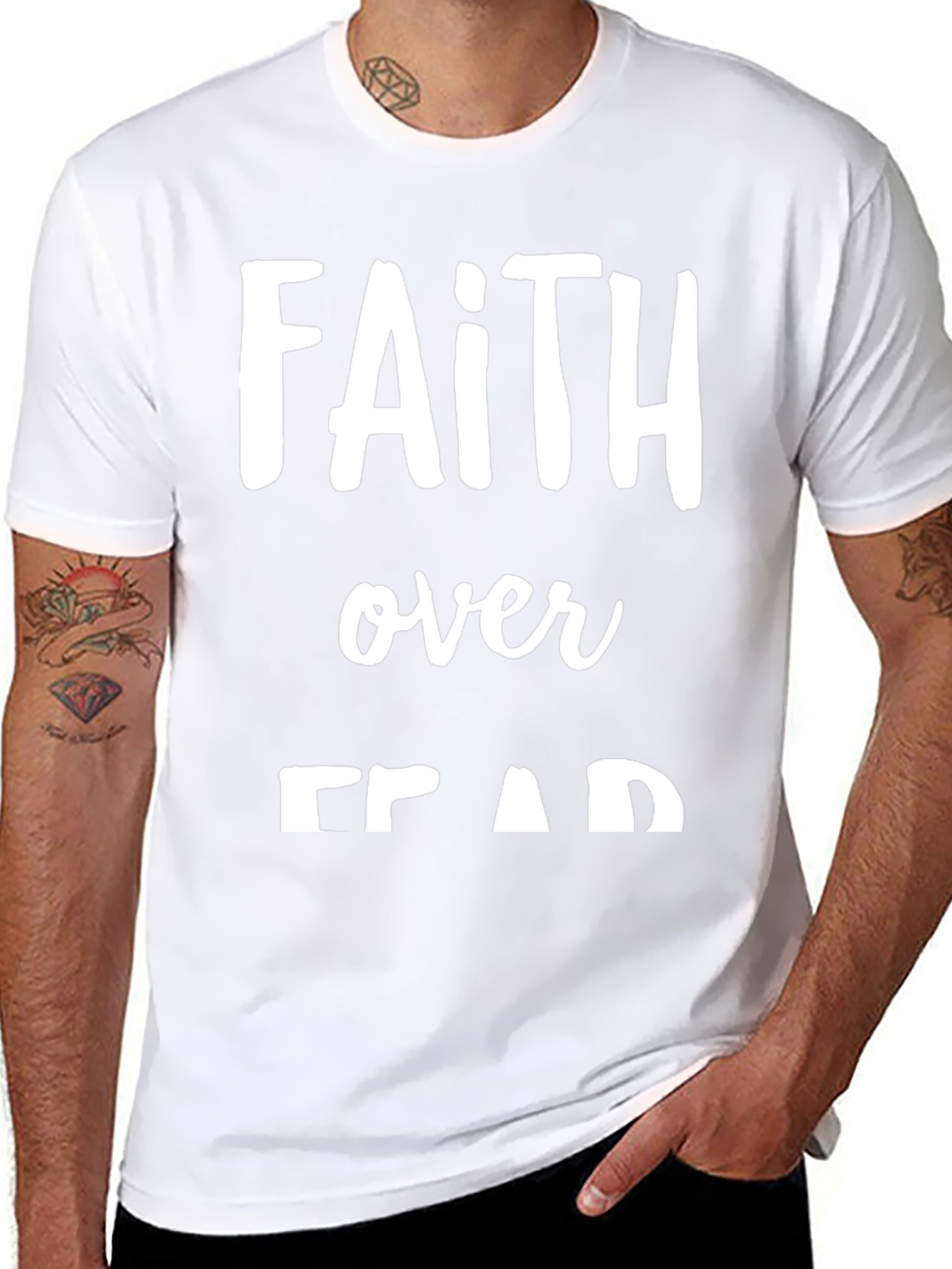 Faith Over Fear T-Shirt - Christian Apparel