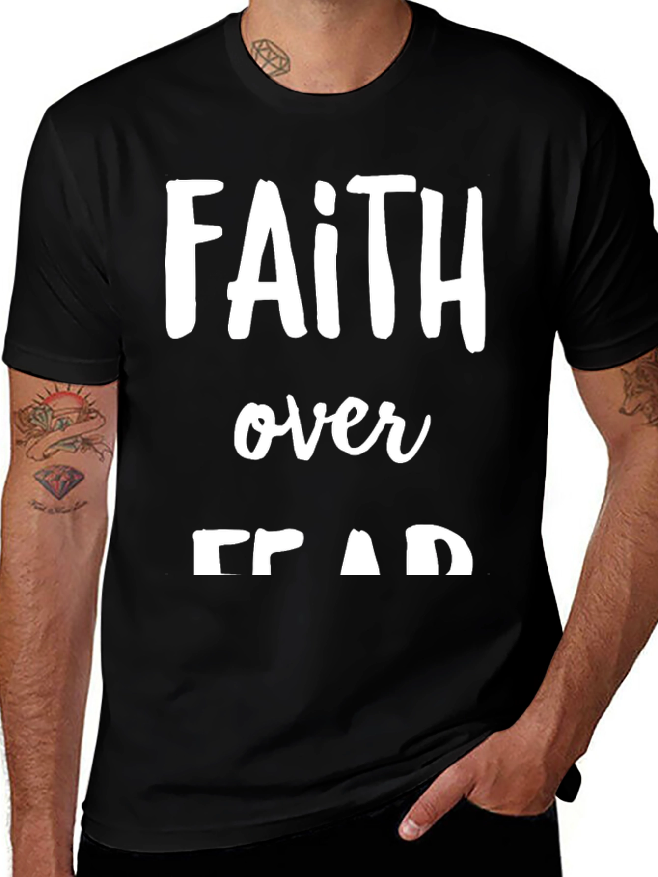 Faith Over Fear T-Shirt - Christian Apparel