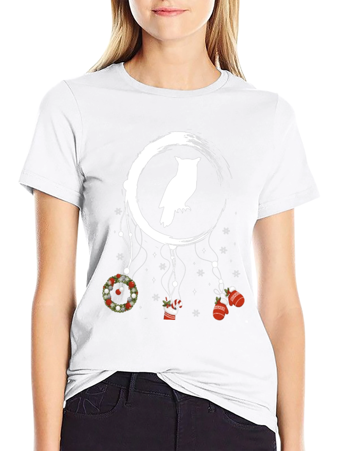 Owl Dreamcatcher Christmas Graphic T-Shirt