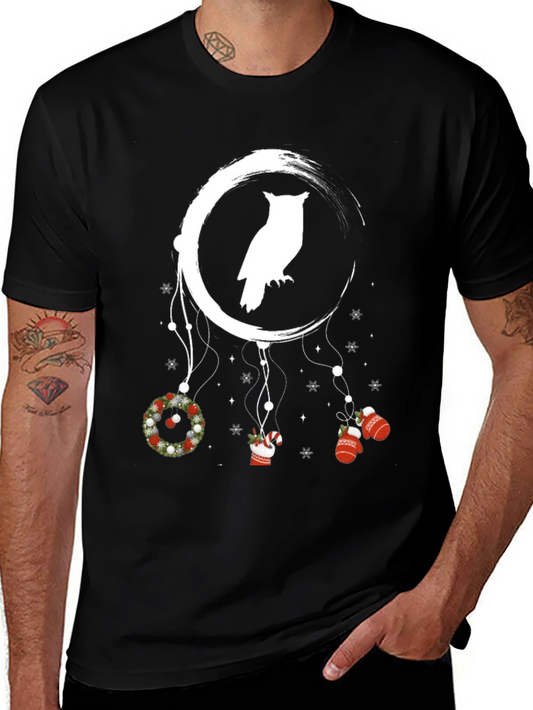 Owl Dreamcatcher Christmas Graphic T-Shirt
