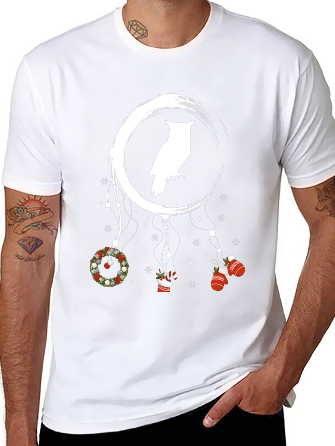 Owl Dreamcatcher Christmas Graphic T-Shirt