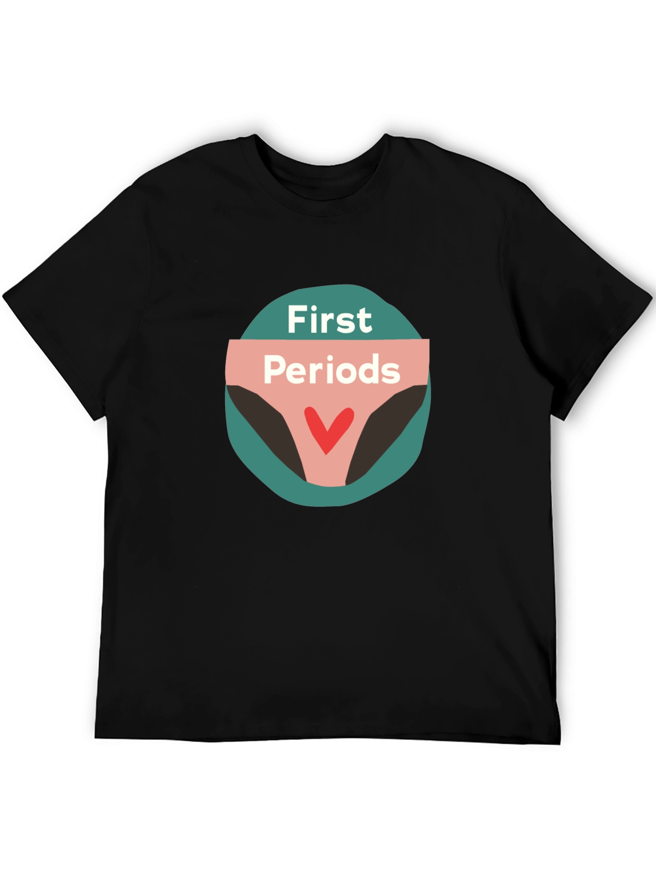 First Periods Graphic Tee - Black Unisex T-Shirt