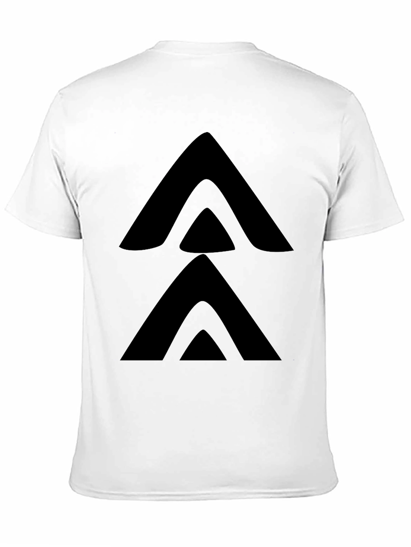 Minimalist Arrow Stack Black T-Shirt