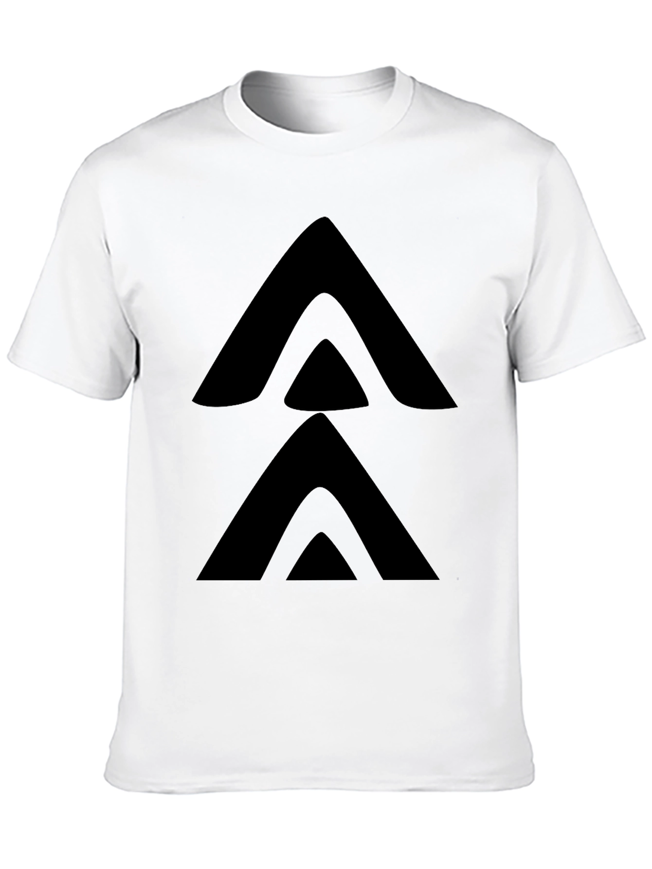 Minimalist Arrow Stack Black T-Shirt