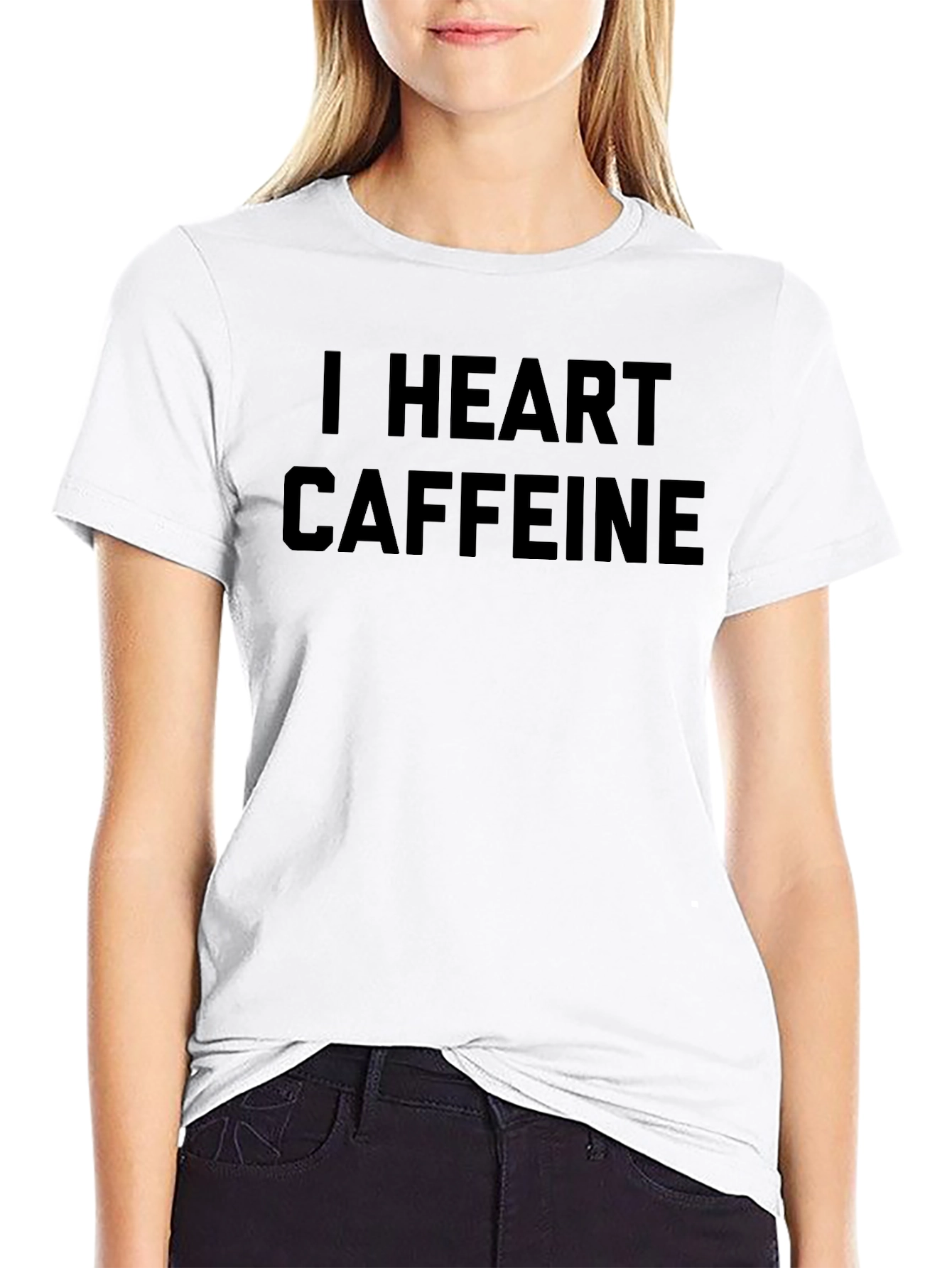 I Heart Caffeine Black T-Shirt