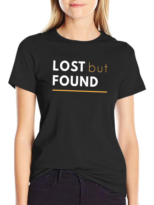 Lost but Found Graphic Tee - Black Cotton Casual Shirt