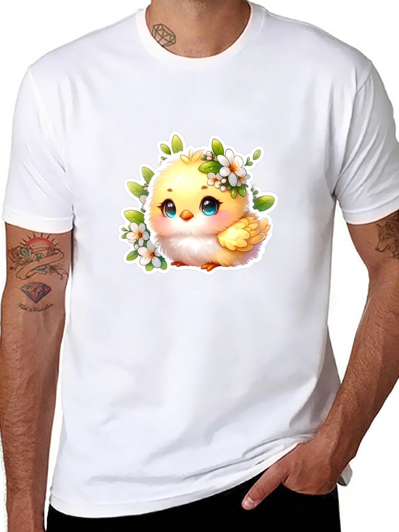 Cute Chick Graphic Tee - Adorable Black T-Shirt