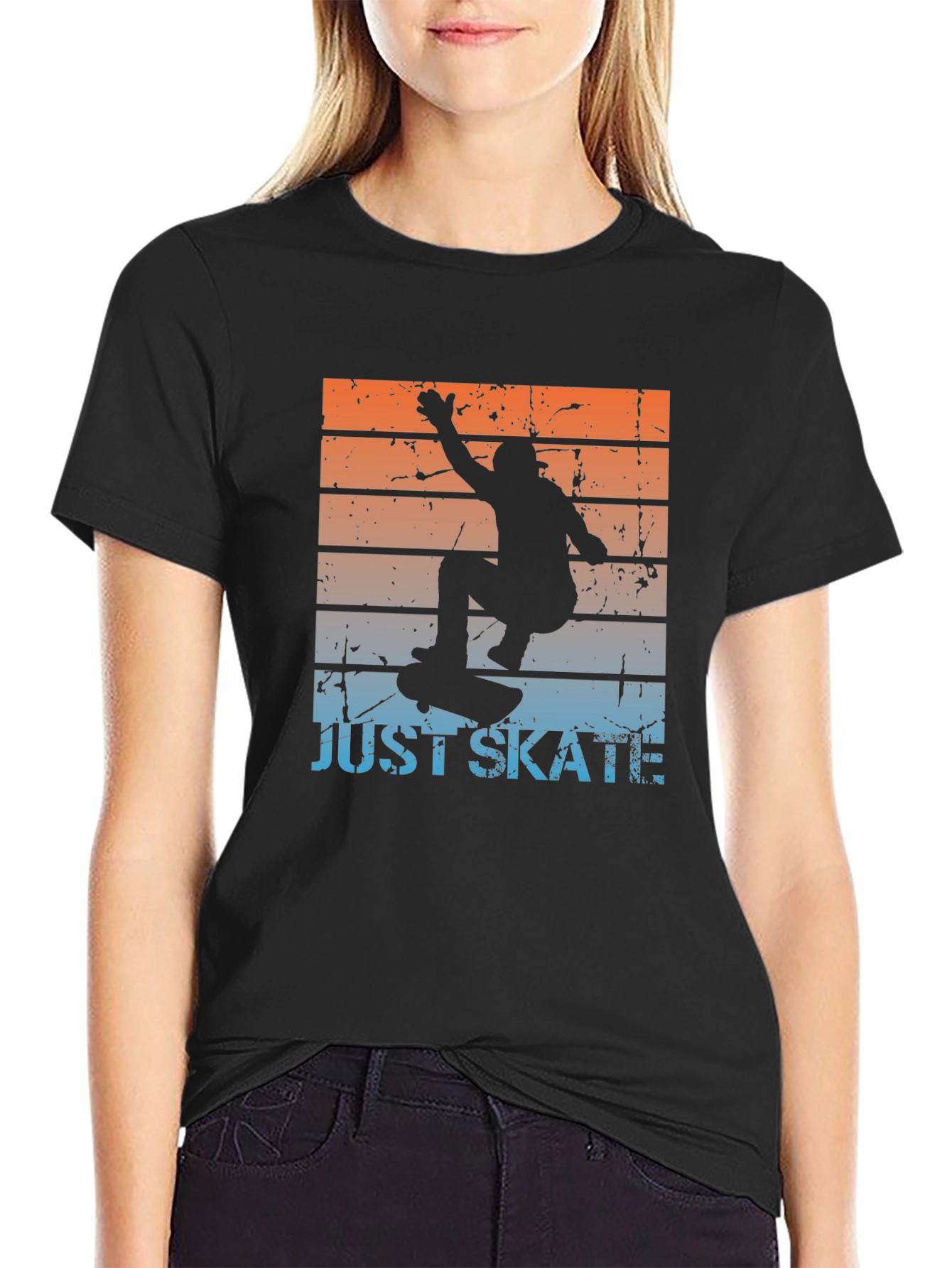 Just Skate T-Shirt Skateboard Graphic Tee
