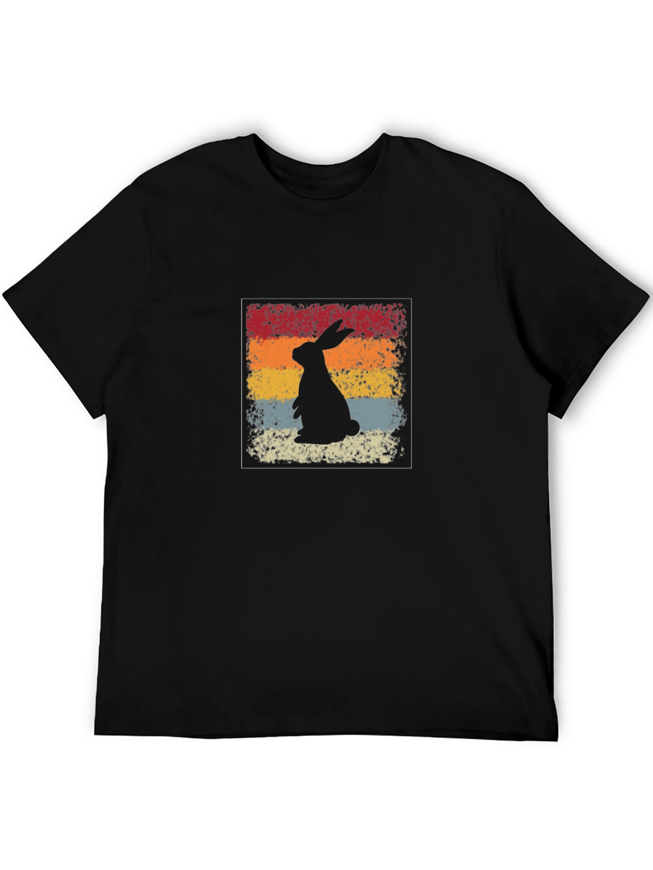 Retro Bunny Graphic Tee - Soft Cotton Blend