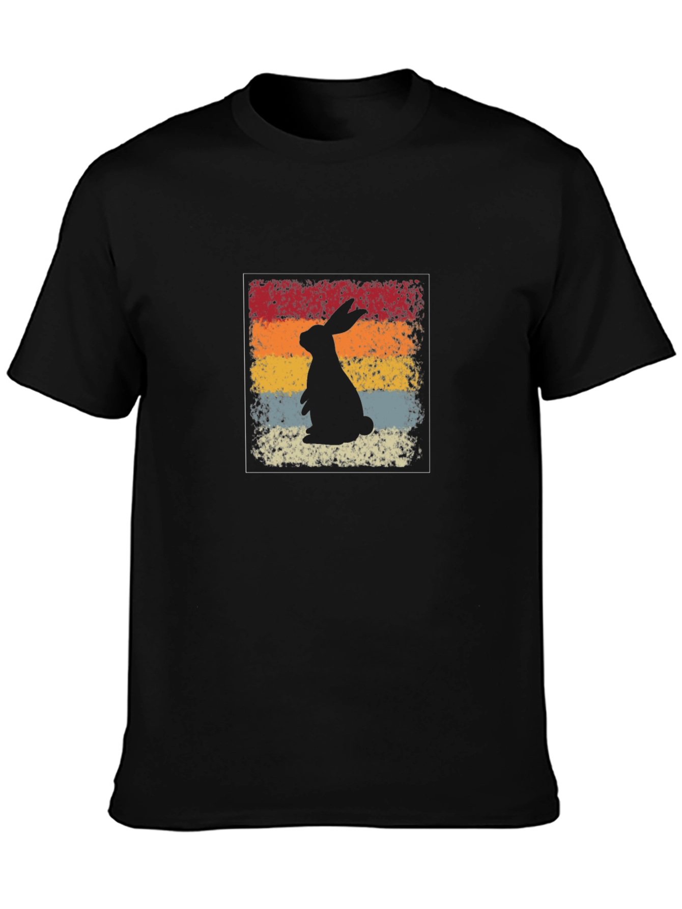 Retro Bunny Graphic Tee - Soft Cotton Blend