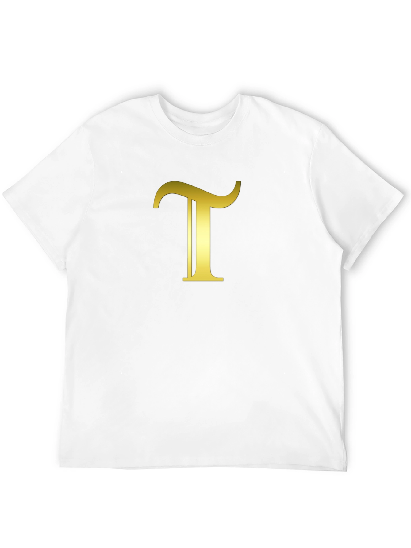 Gold Letter T Black T-Shirt