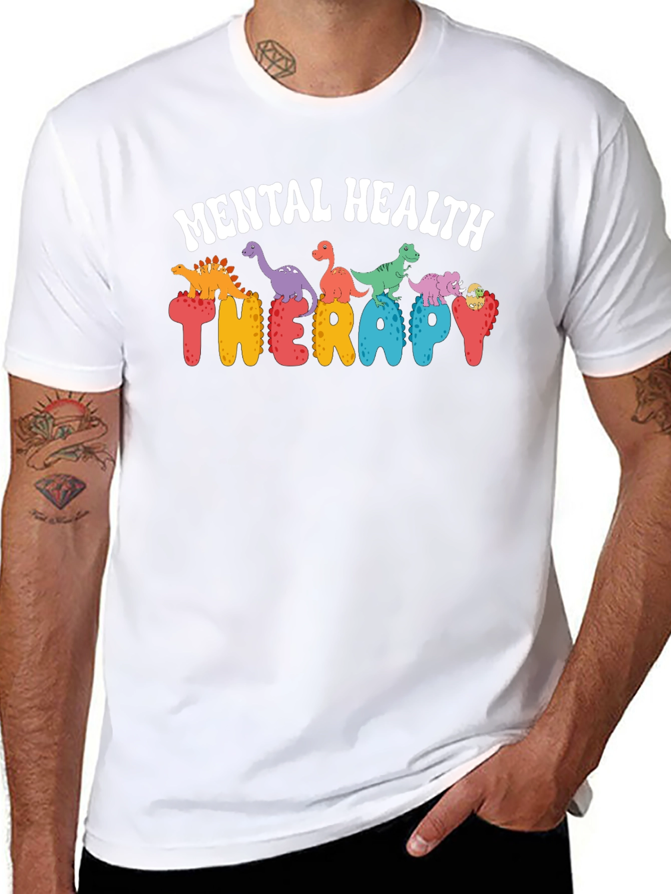 Mental Health Therapy Dinosaur T-Shirt