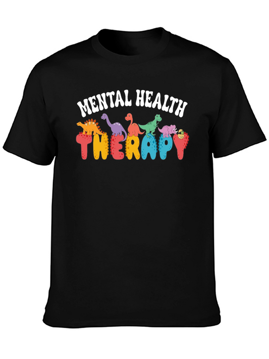 Mental Health Therapy Dinosaur T-Shirt