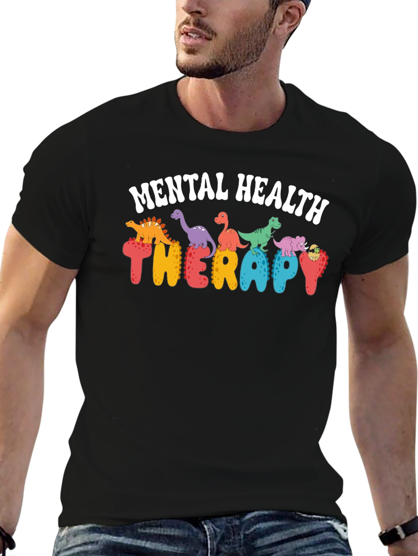 Mental Health Therapy Dinosaur T-Shirt