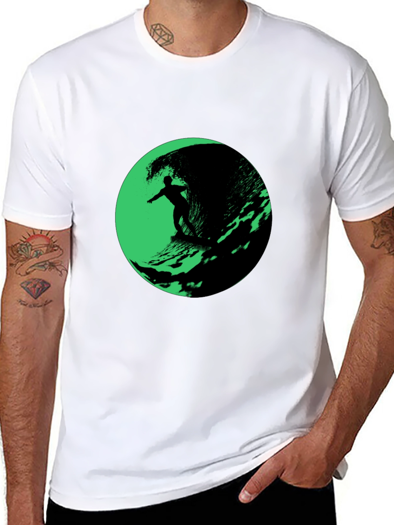 Surfer Wave Graphic T-Shirt