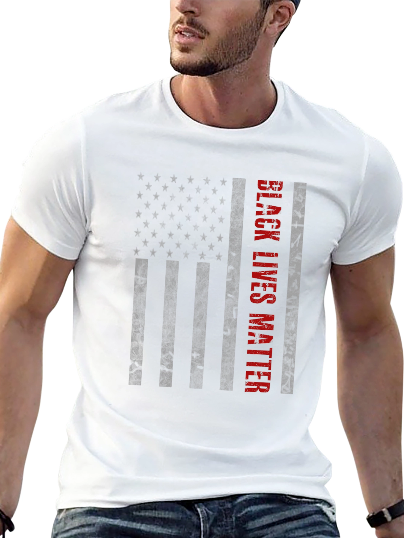 Black Lives Matter American Flag Graphic Tee