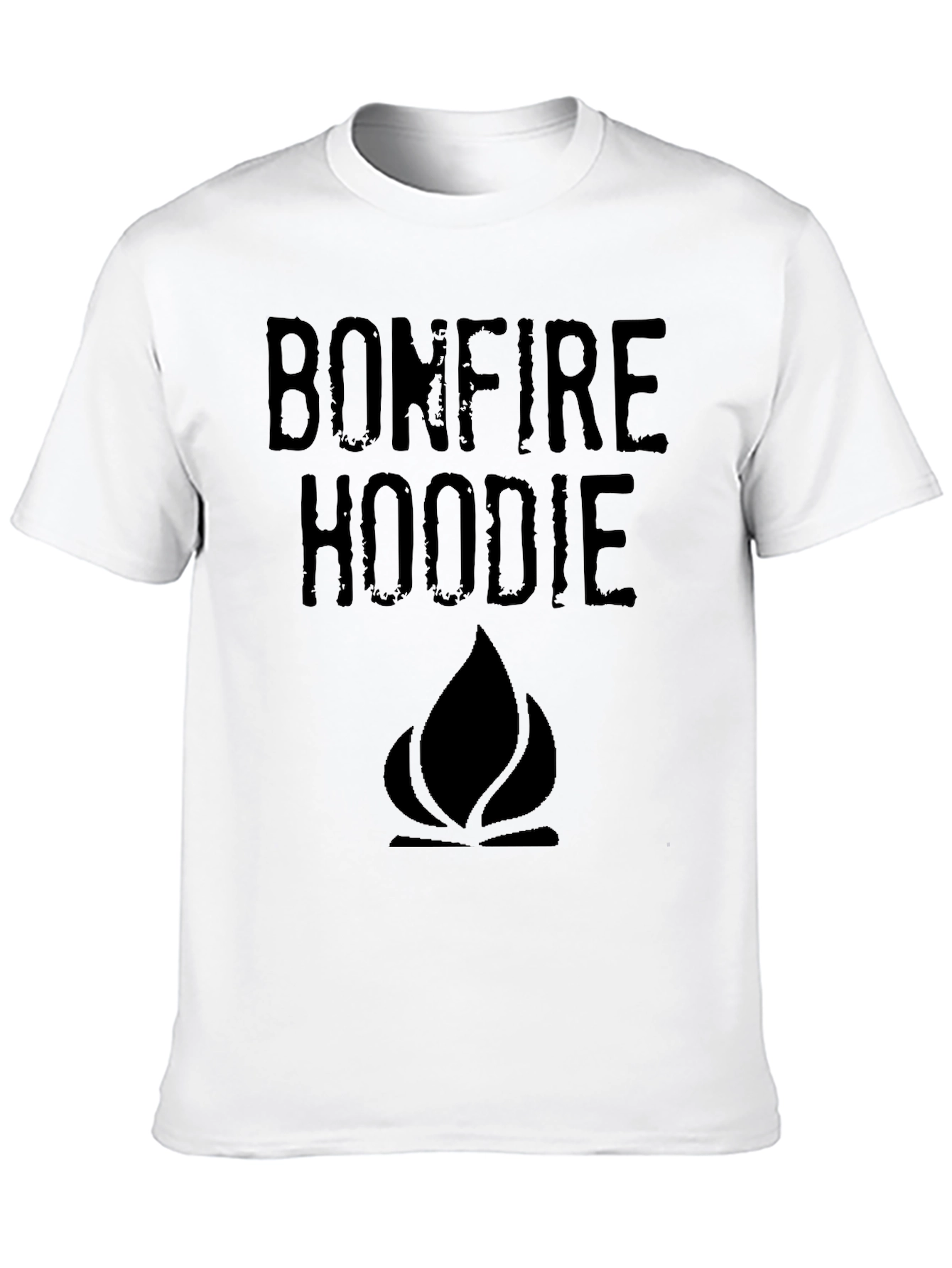 Bonfire Hoodie Graphic Tee - Black