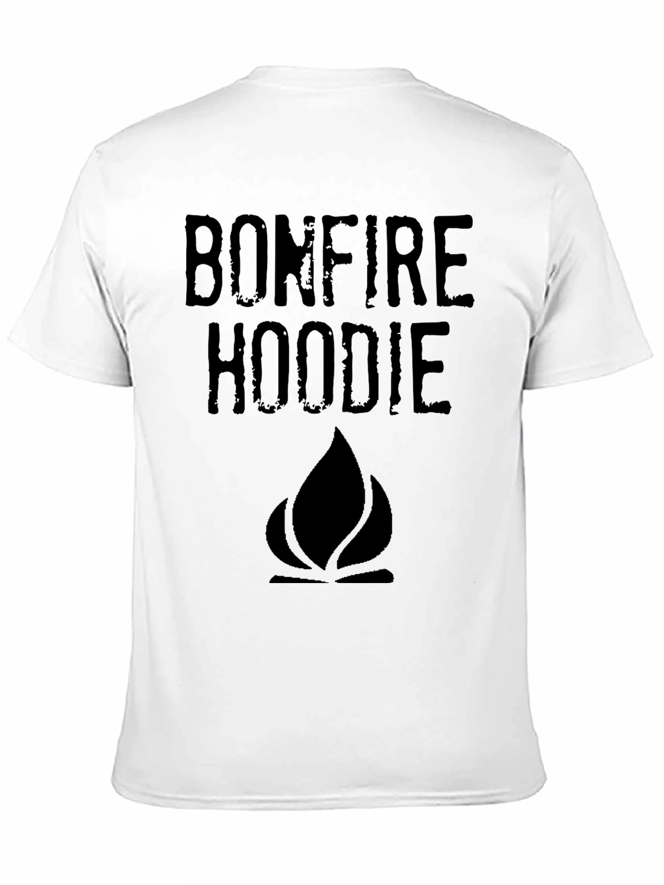 Bonfire Hoodie Graphic Tee - Black