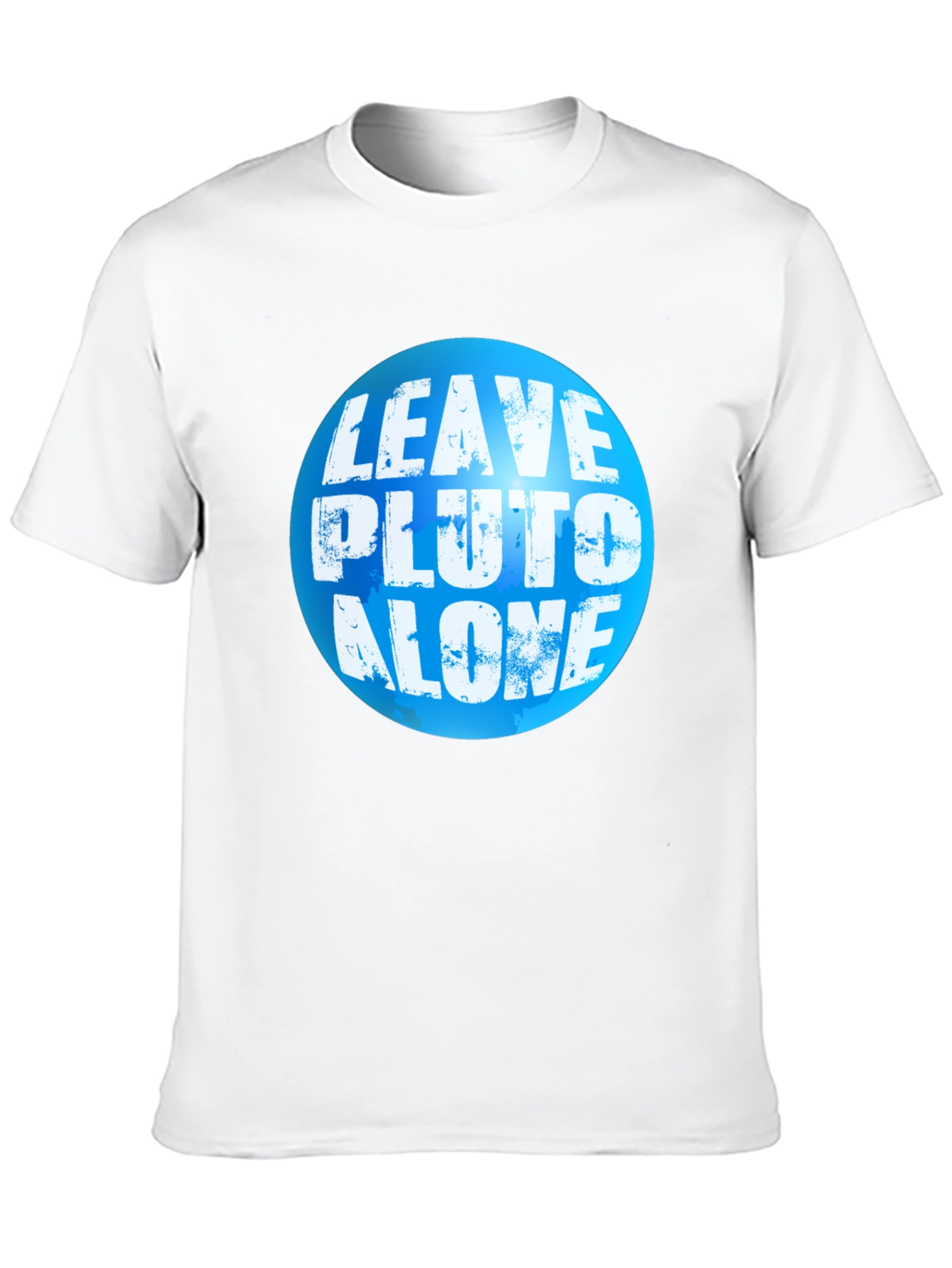 Leave Pluto Alone T-Shirt - Black Crew Neck Tee
