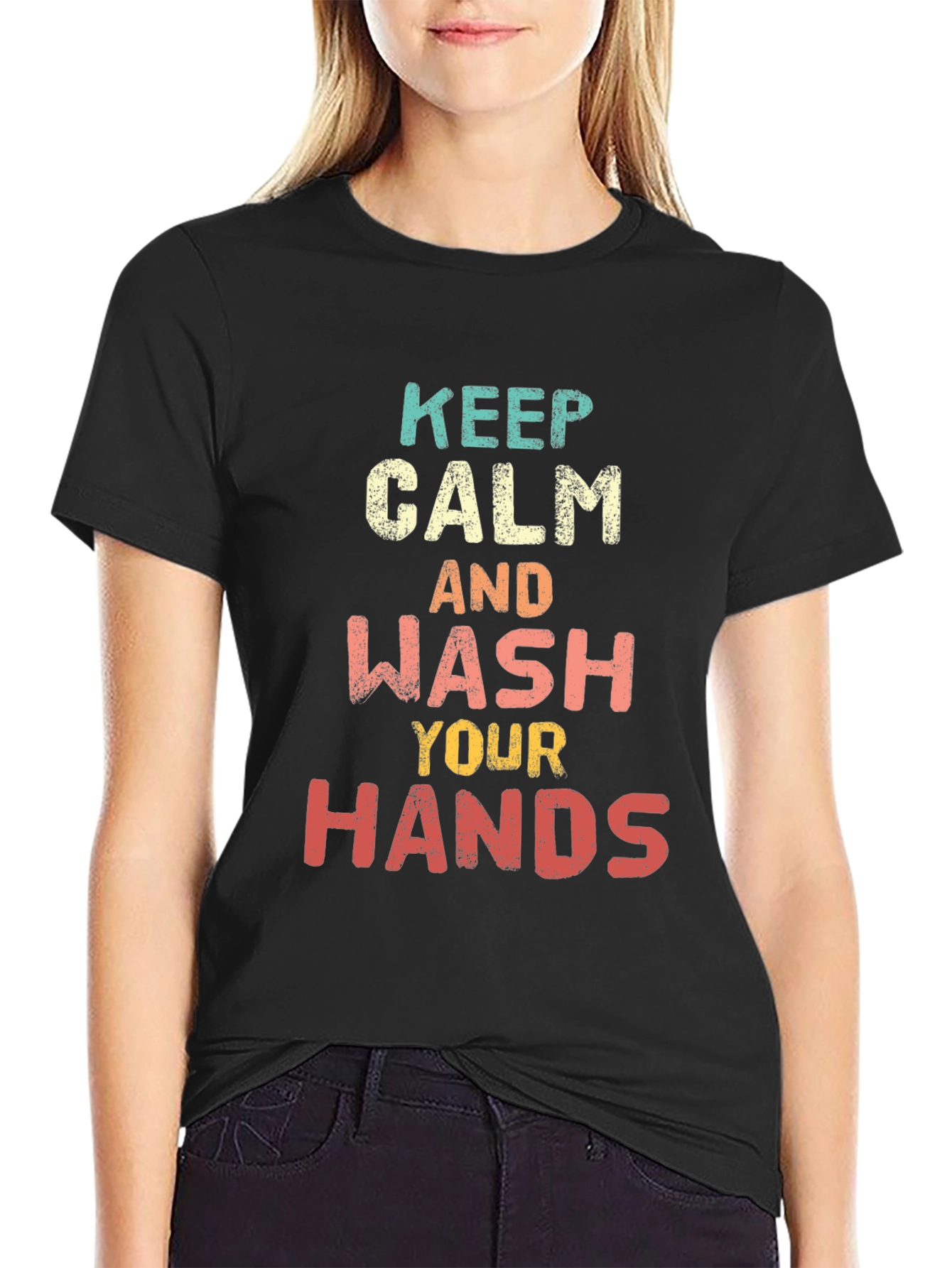 Keep Calm Wash Your Hands Graphic Tee