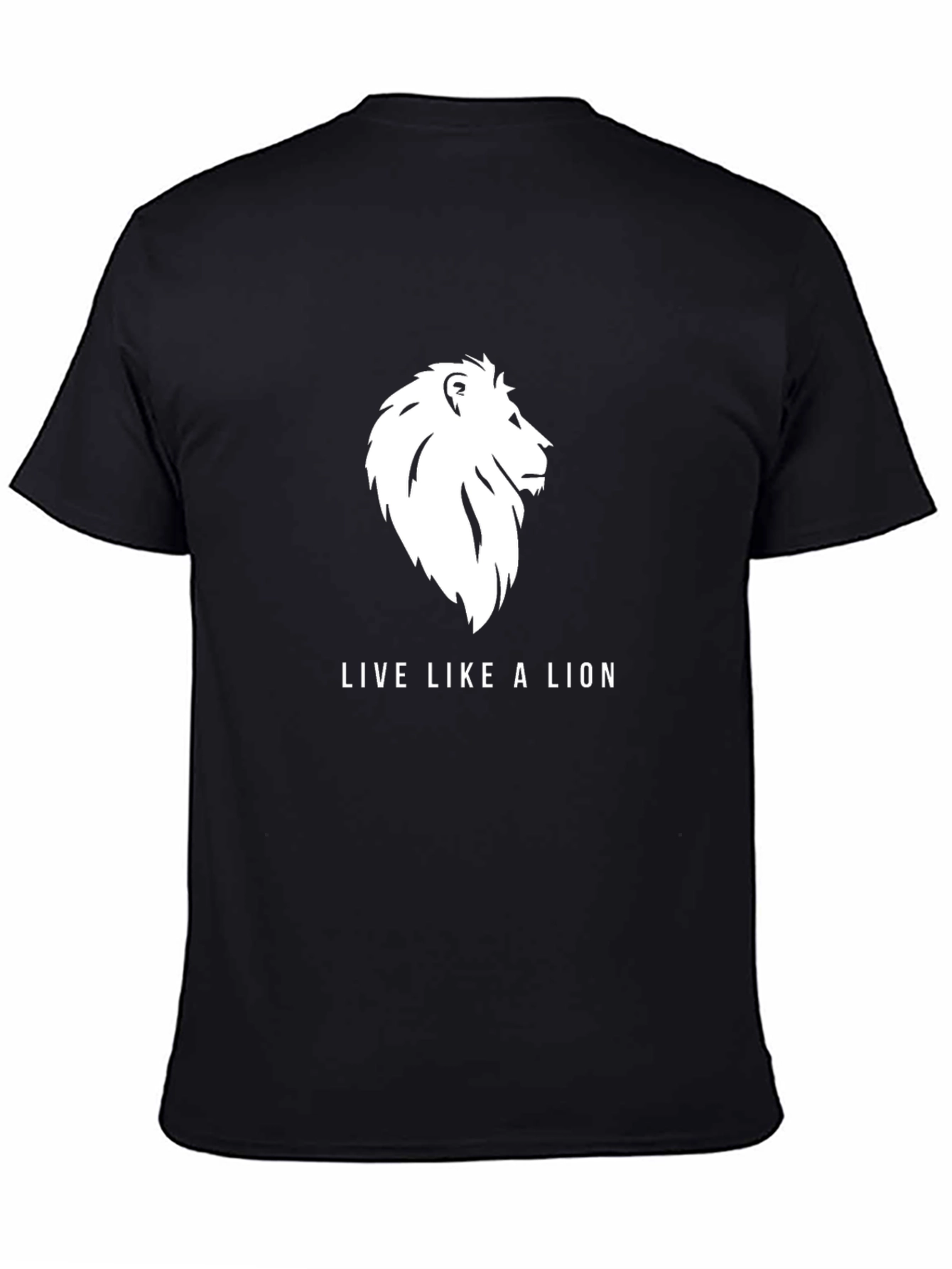 Live Like a Lion Black Graphic Tee