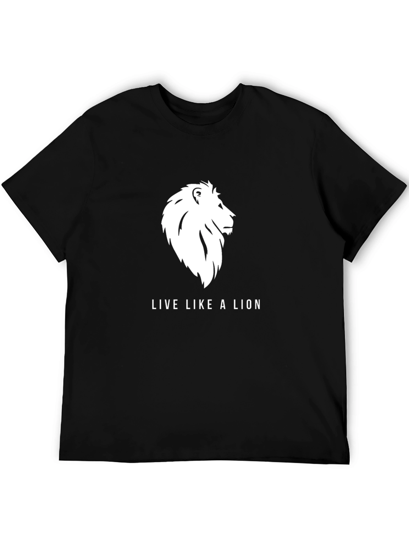 Live Like a Lion Black Graphic Tee