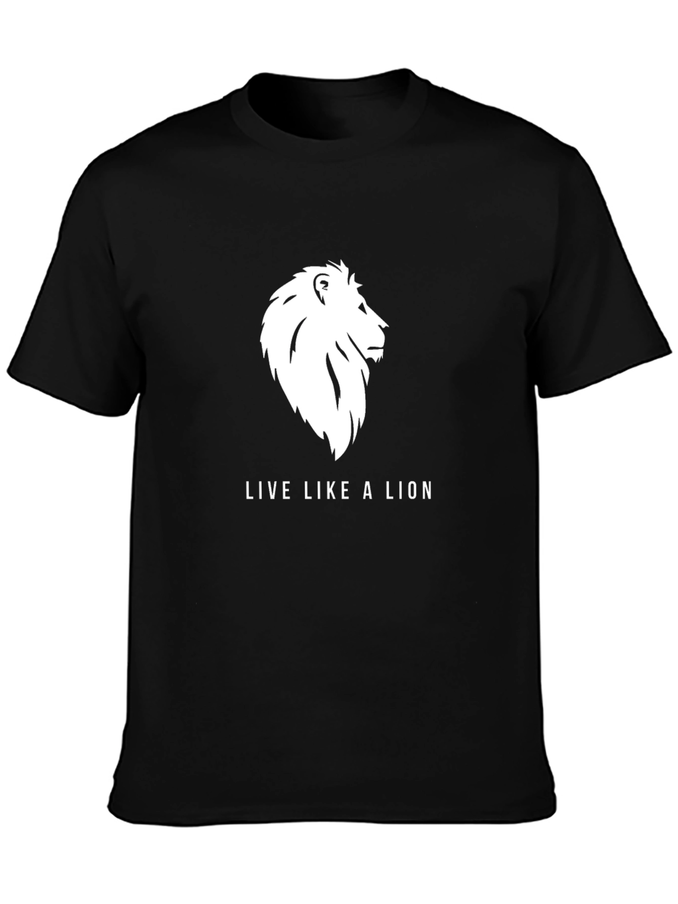 Live Like a Lion Black Graphic Tee