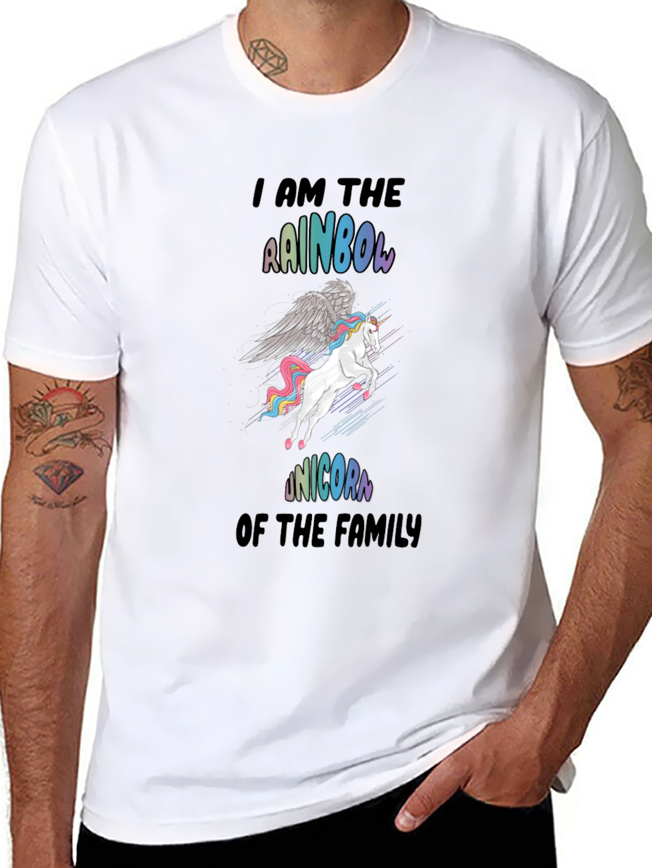 Rainbow Unicorn Family T-Shirt