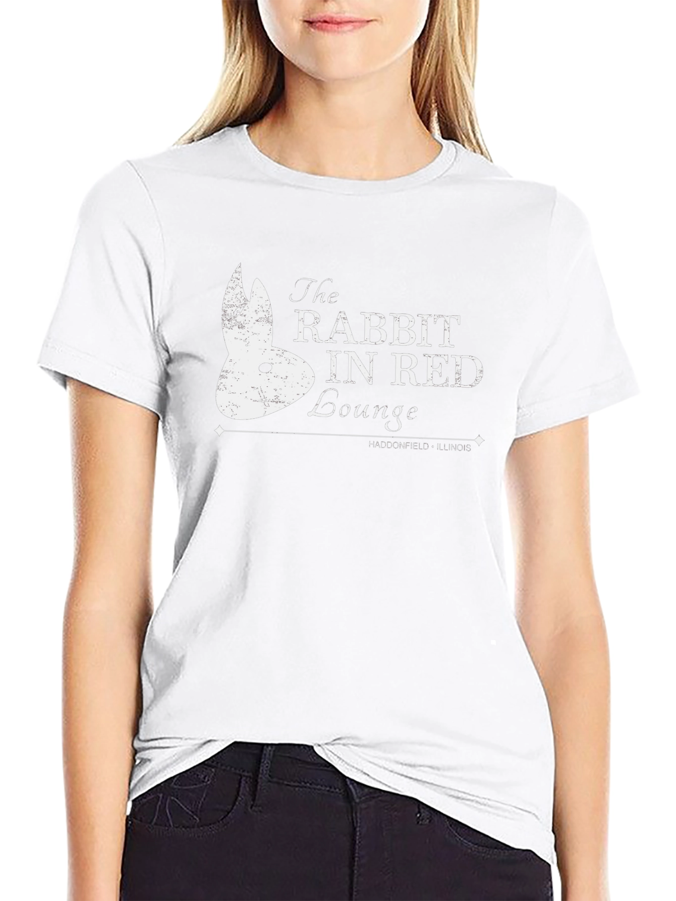 Rabbit In Red Lounge T-Shirt - Haddonfield Illinois