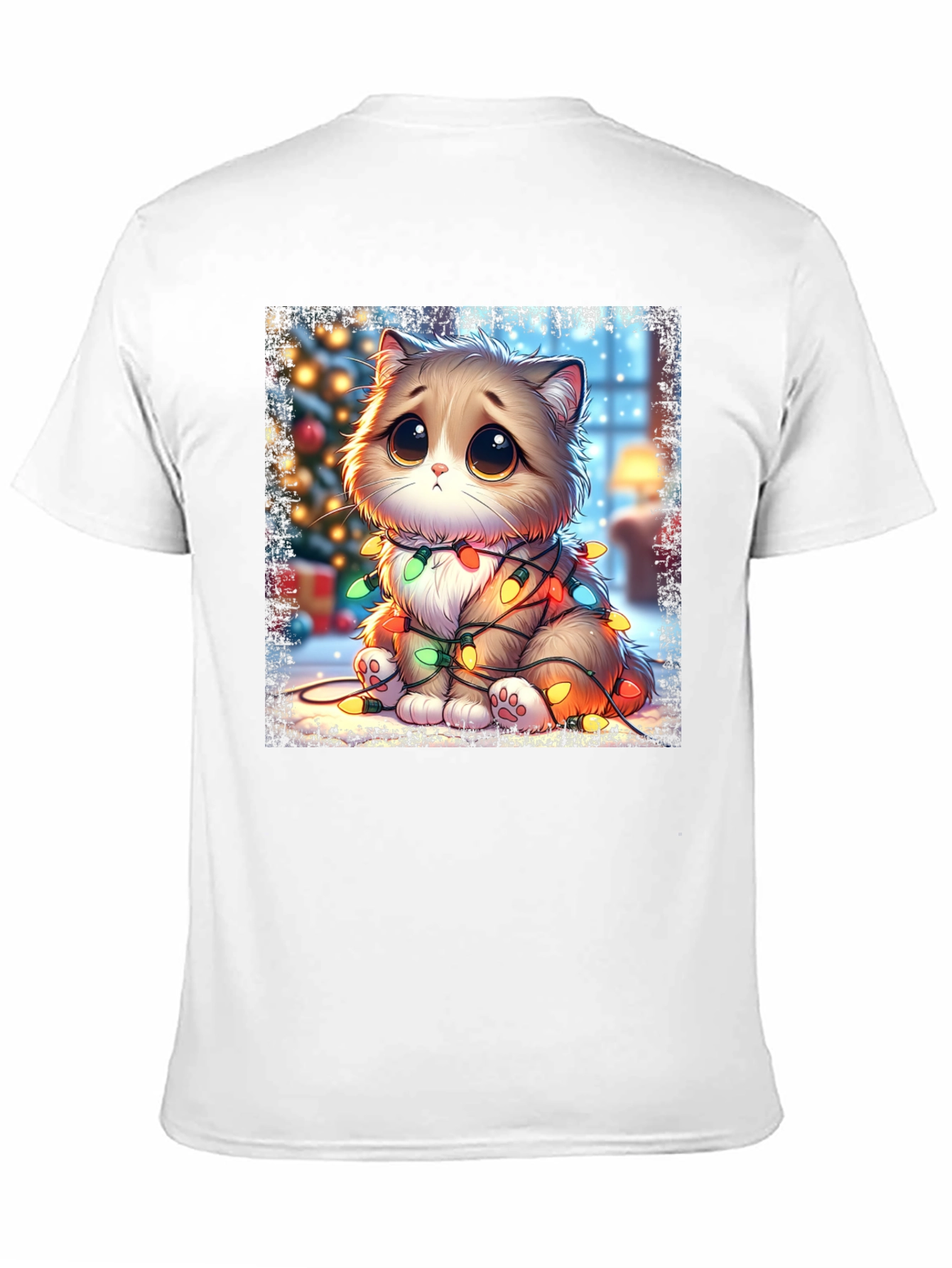 Cute Christmas Cat Graphic Tee