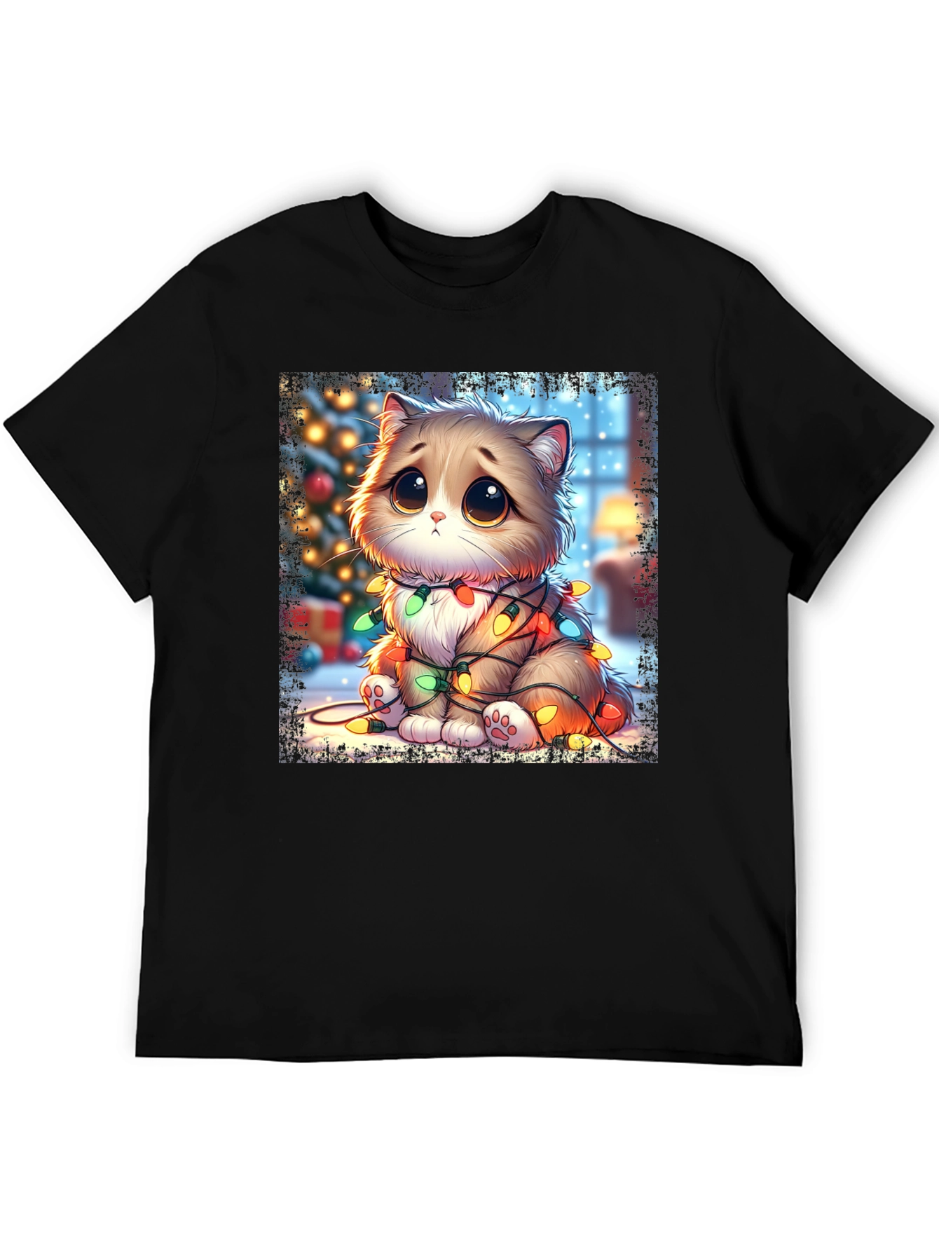 Cute Christmas Cat Graphic Tee