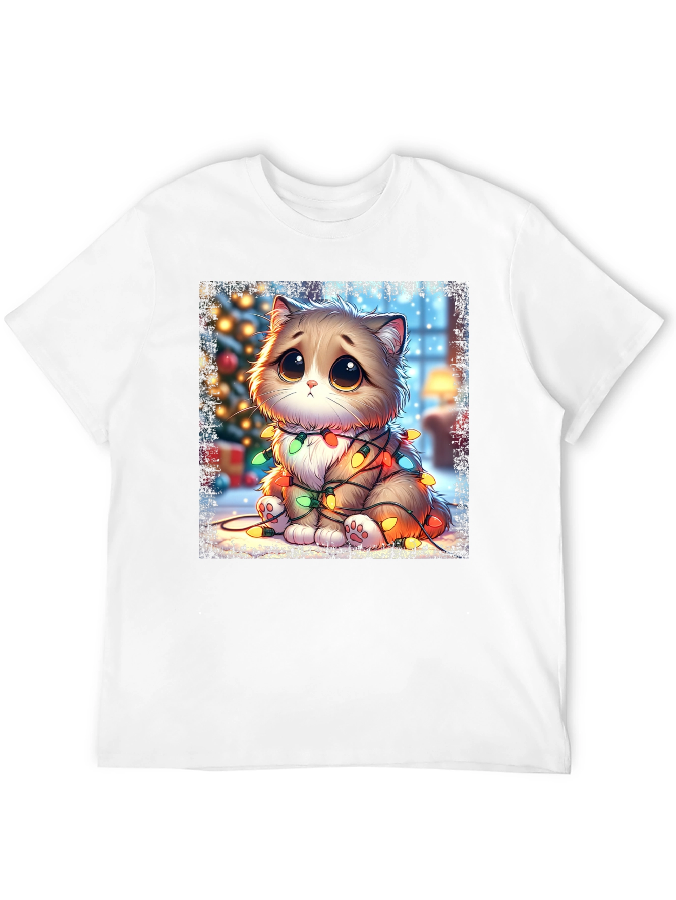 Cute Christmas Cat Graphic Tee