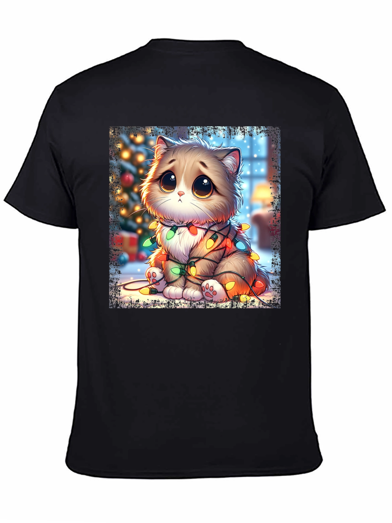 Cute Christmas Cat Graphic Tee